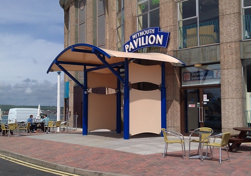 Bespoke Entrance Canopy installed at Weymouth Pavillion in Dorset