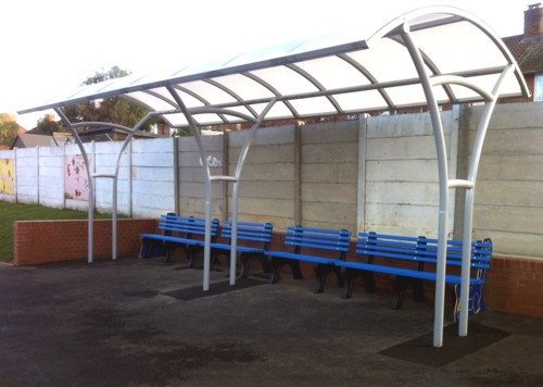 The Langdale Waiting Shelter installed at Brentside Primary School in Ealing, London