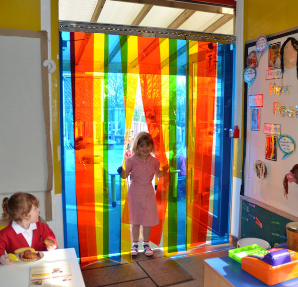 Check out our new PVC Rainbow Curtains for your canopy!