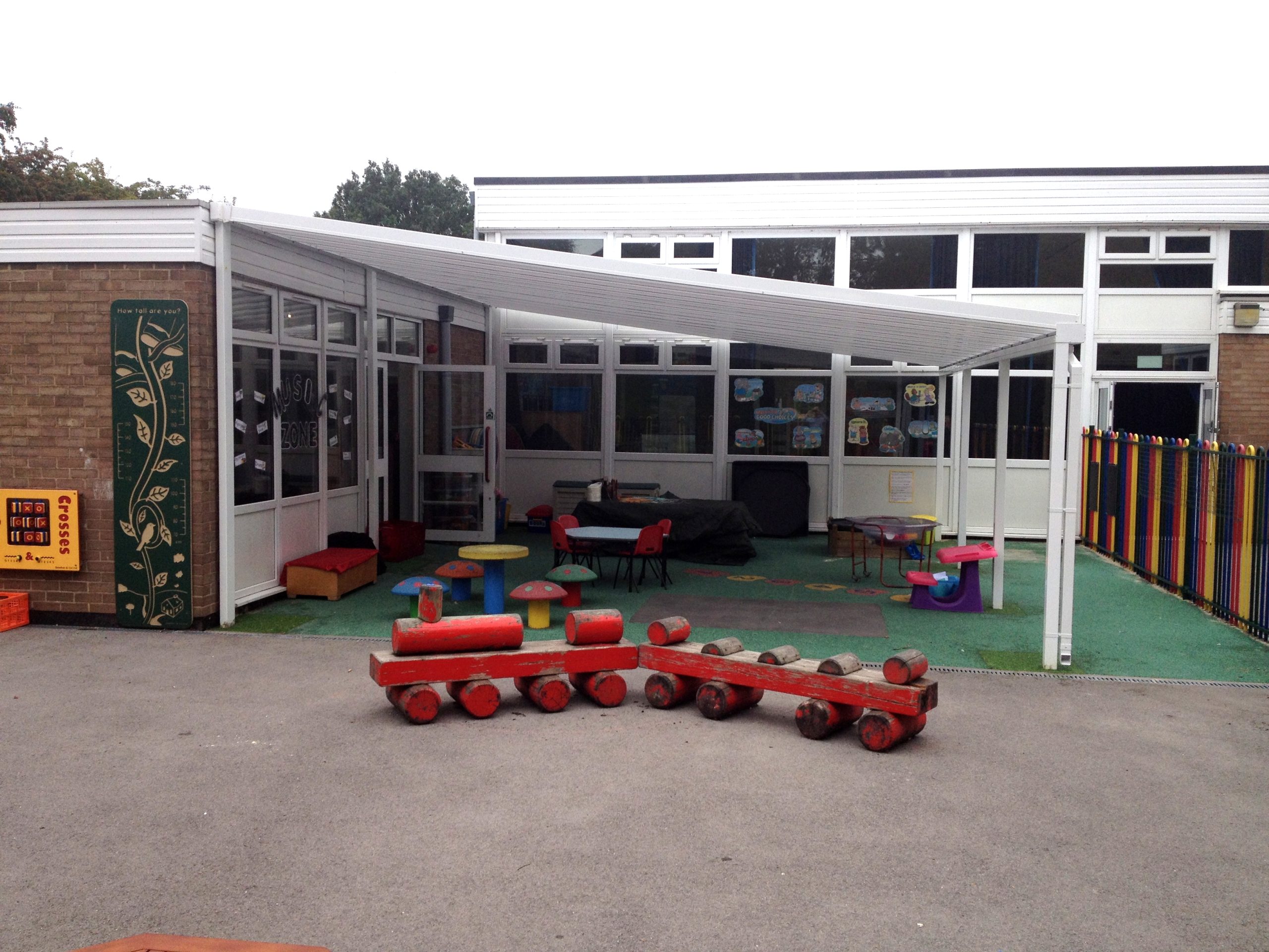 Ashcroft Infant & Nursery School, Tamworth - Wall Mounted Canopy - Able ...