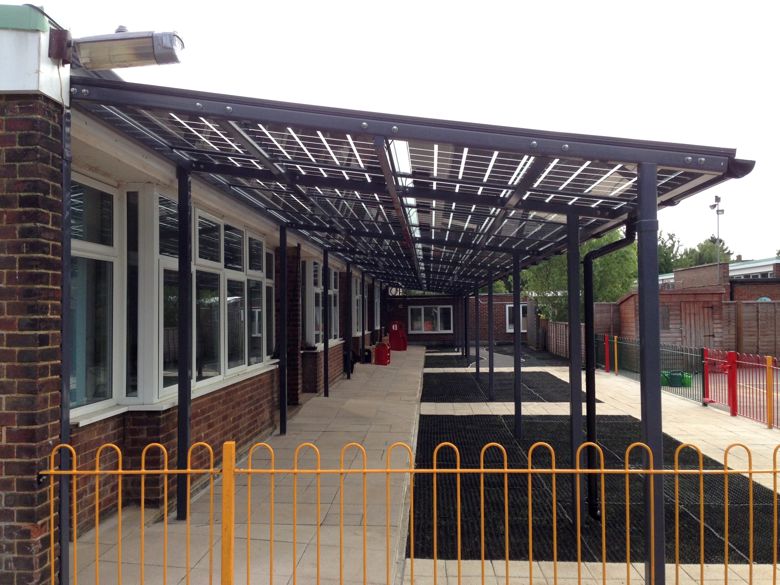 Capel Manor Primary School | Bespoke Solar Canopy | Canopies | UK ...