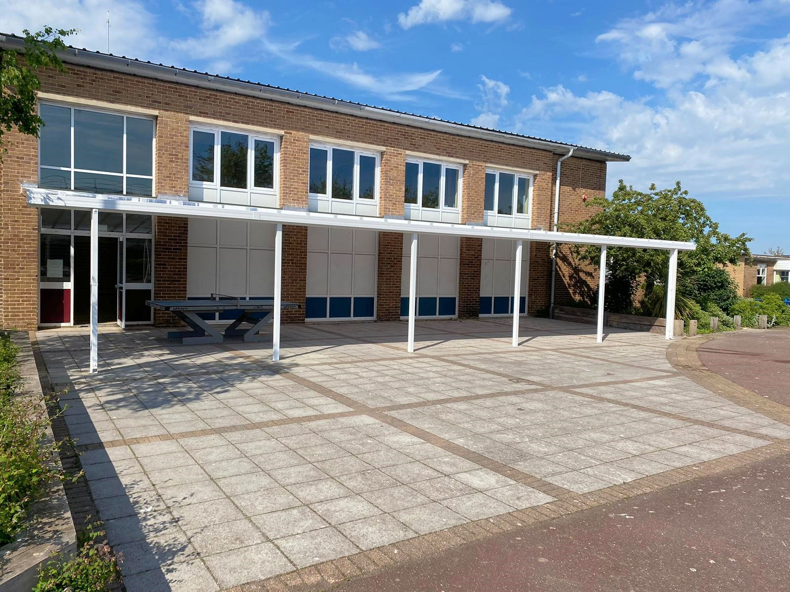 Clacton Costal Academy | Wall Mounted Canopy | School Canopy - Able ...