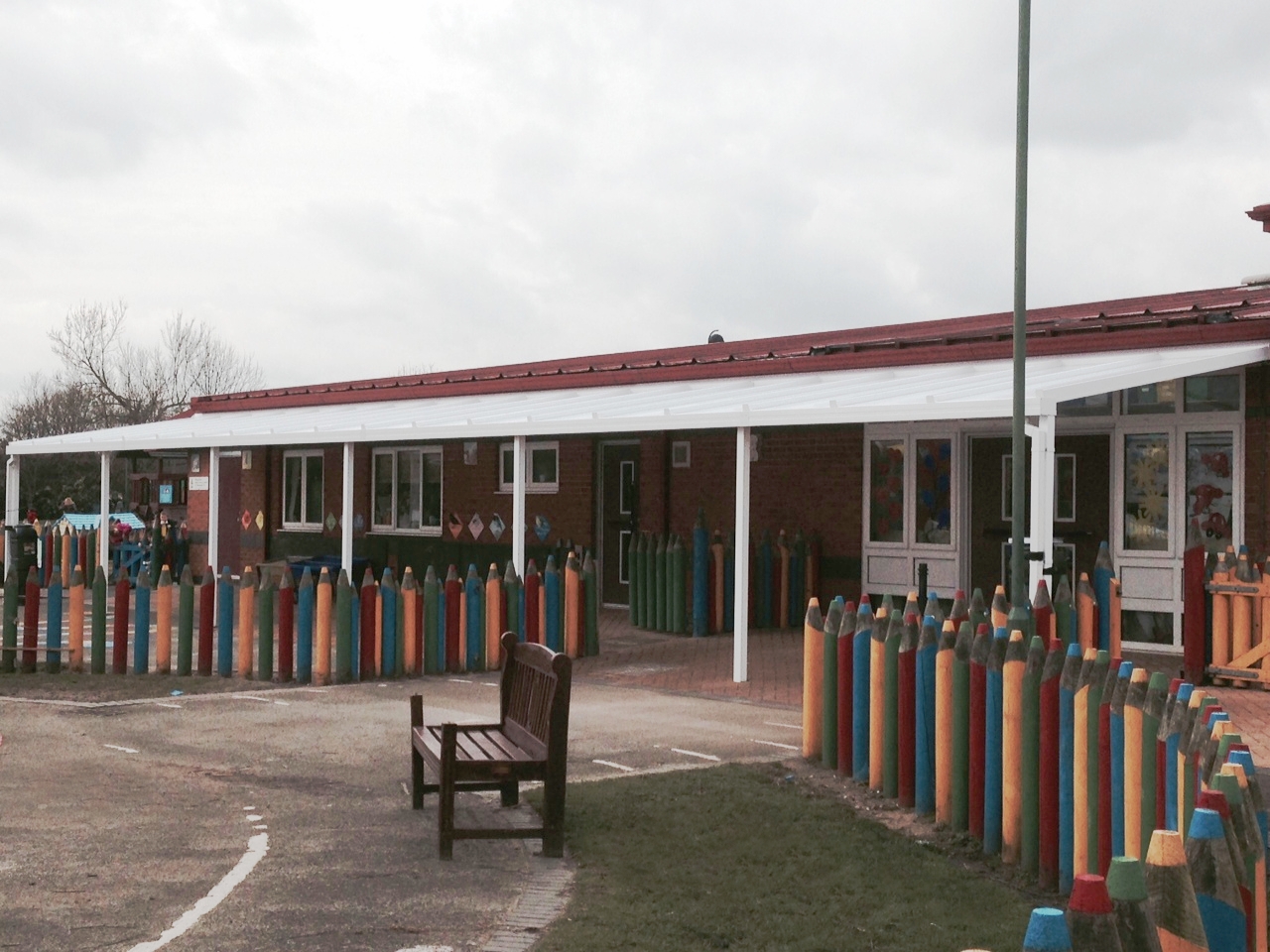 Ellenbrook Primary School, Wall Mounted Canopy - Able Canopies