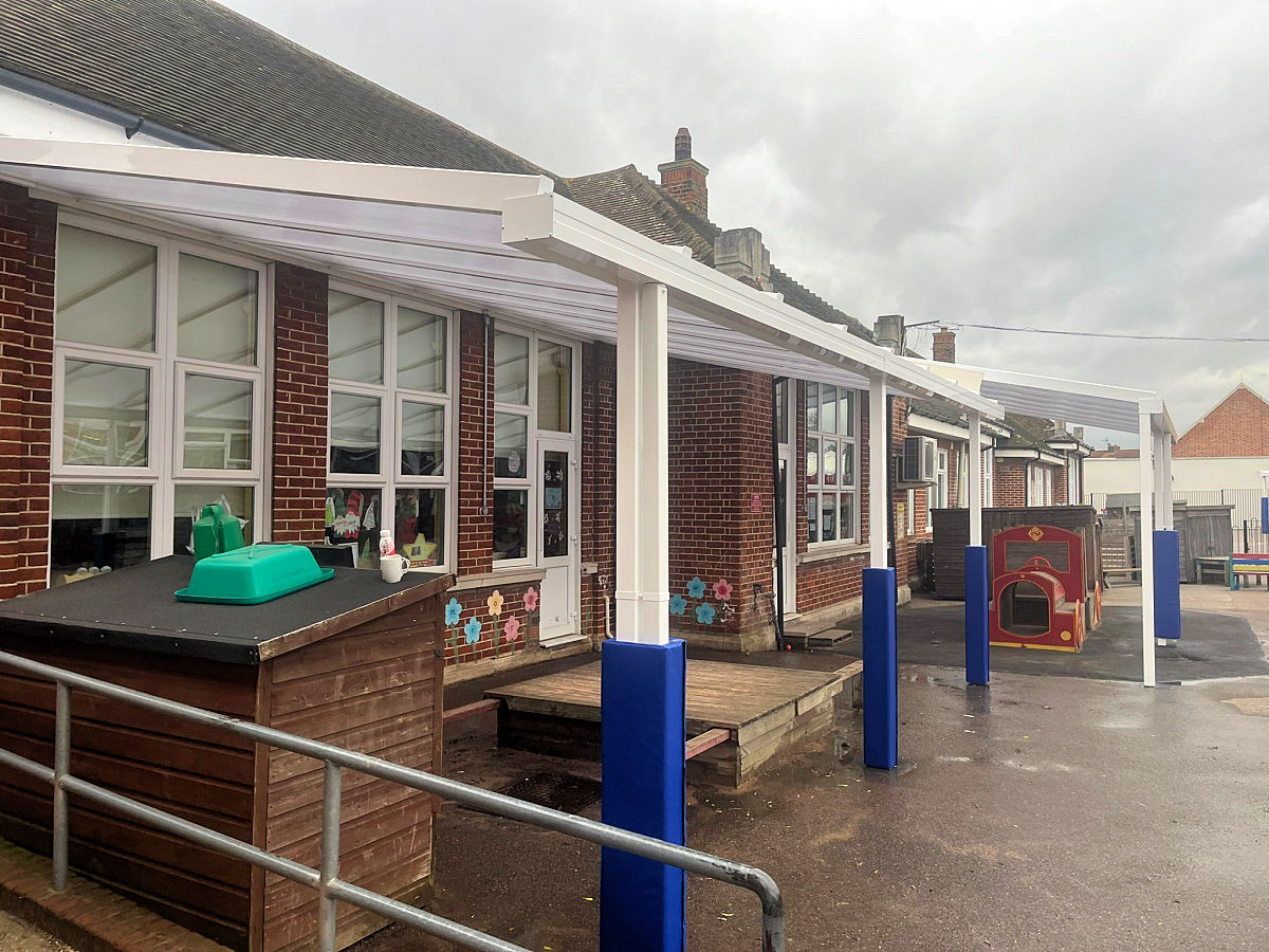 Parklands Primary School, Romford-Wall Mounted Canopy